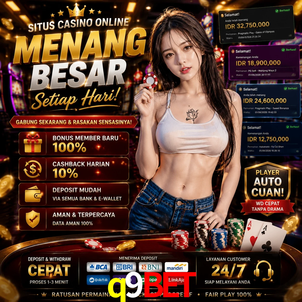 q9bet slots no app